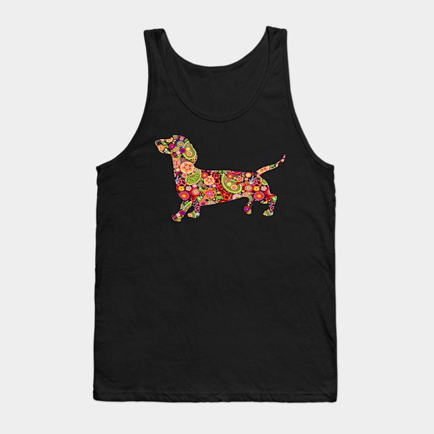 Dachshund Girl-Funny Dachshund Hippie Dog Lovers Tank Top by Drakes